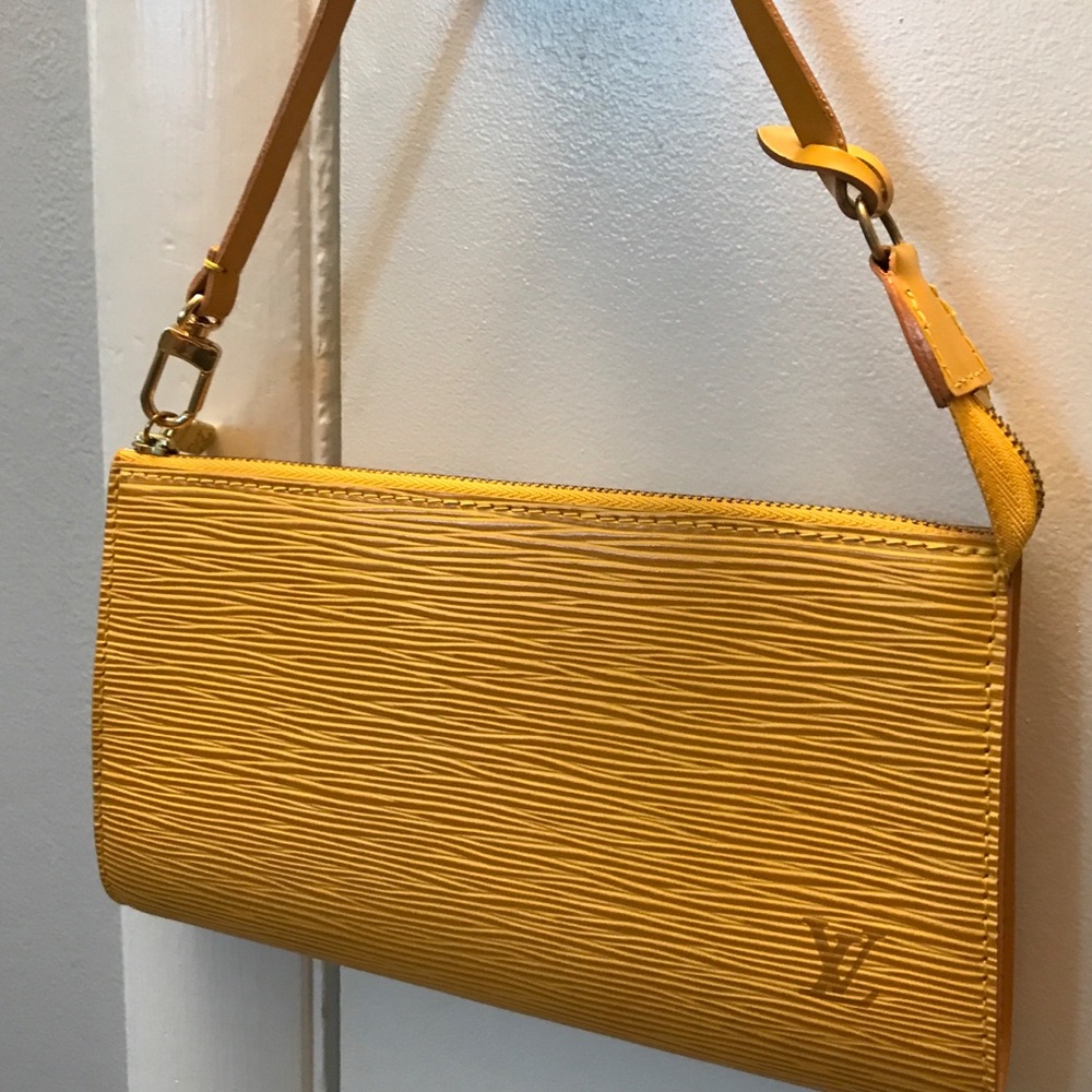 Authentic Louis Vuitton Epi Pouchette (Yellow)